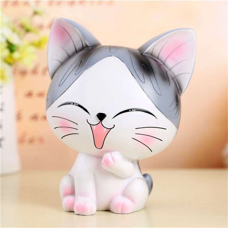 Смола Сладкий Cat Модель Цифры прекрасный кот деньги коробка цифры сыр кошка Carft