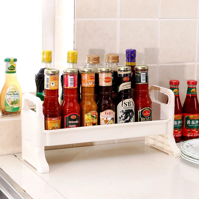 Single Kitchen Storage Rack Sauce Bottle Spice Seasoning Holder Multi