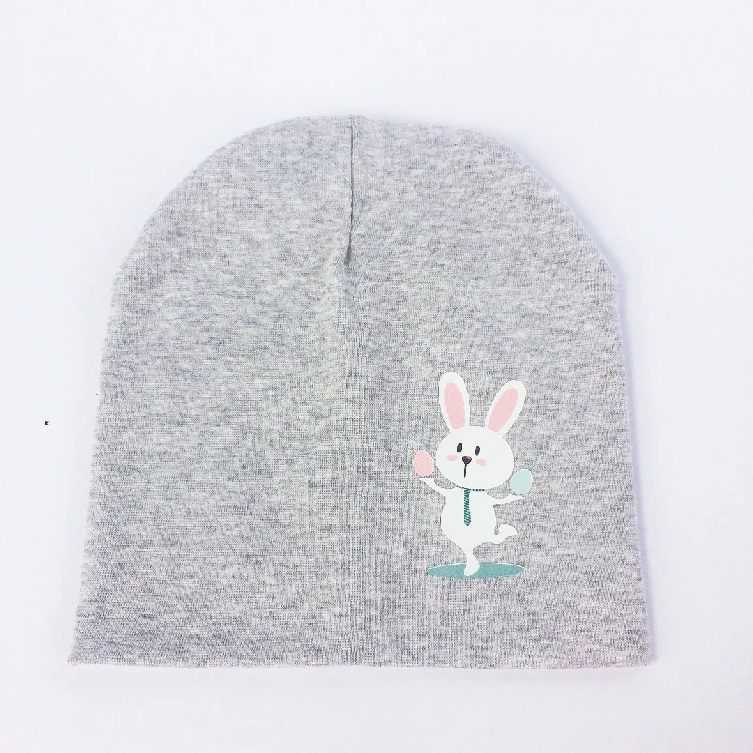 Брендовая детская шапка с изображением кролика, пасхального яйца, кролика, Вязаная хлопковая шапка с рисунком для мальчиков и девочек, осенне-зимние детские шапки, детская шапочка