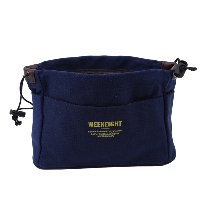 Drawstring Canvas Cosmetic Bag Organizer Bag Organizer Insert With