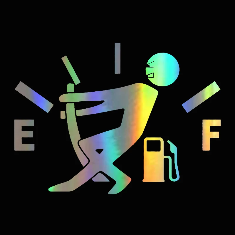 Car Sticker 3D 12.79.2cm High Gas Consumption Decal Fuel Gage Empty Sticker On Car Funny Stickers and Decals Vinyl Car Styling (4)