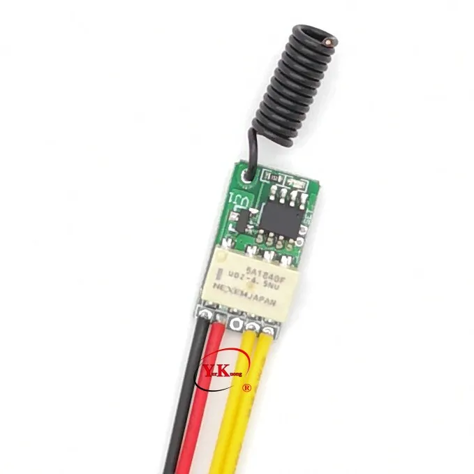 푸시 버튼 절약 미니 릴레이 접촉 RF 무선 스위치3.7v4.2v5v6v7.4v9v12v 433 스마트 홈 소형 소형 원격 스위치 ASK
