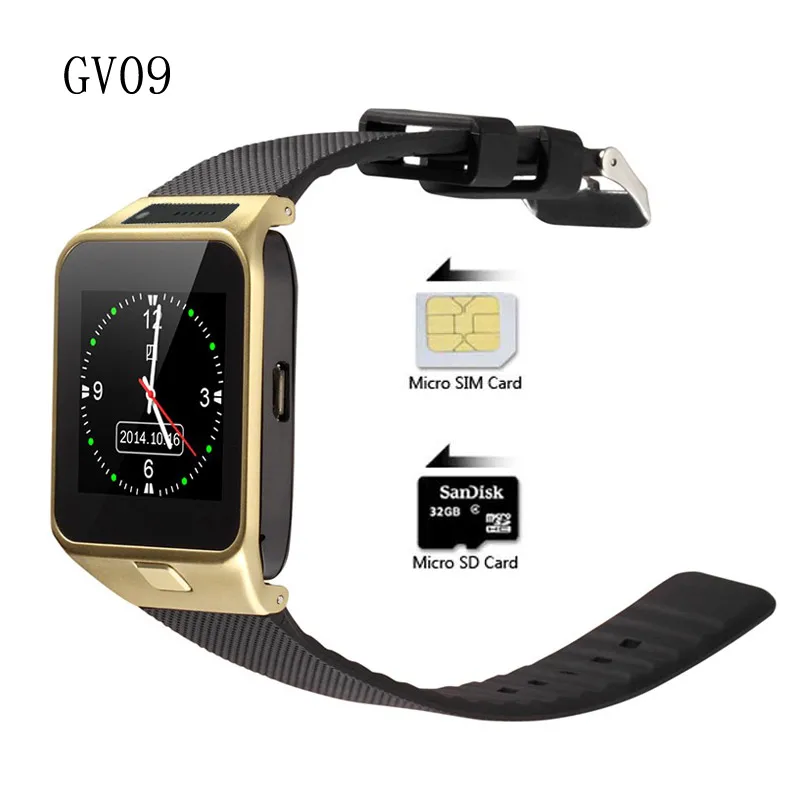 Bluetooth Smartwach GV09 1.55 Inch Android Smart Watch 1.3M Camera MP3