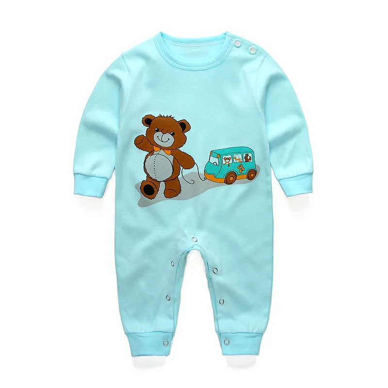 Newborn baby boys romper cotton 100% Long Sleeve Baby boy clothes cute Bear Baby Jumpsuits For Babies Animal Infant Clothing