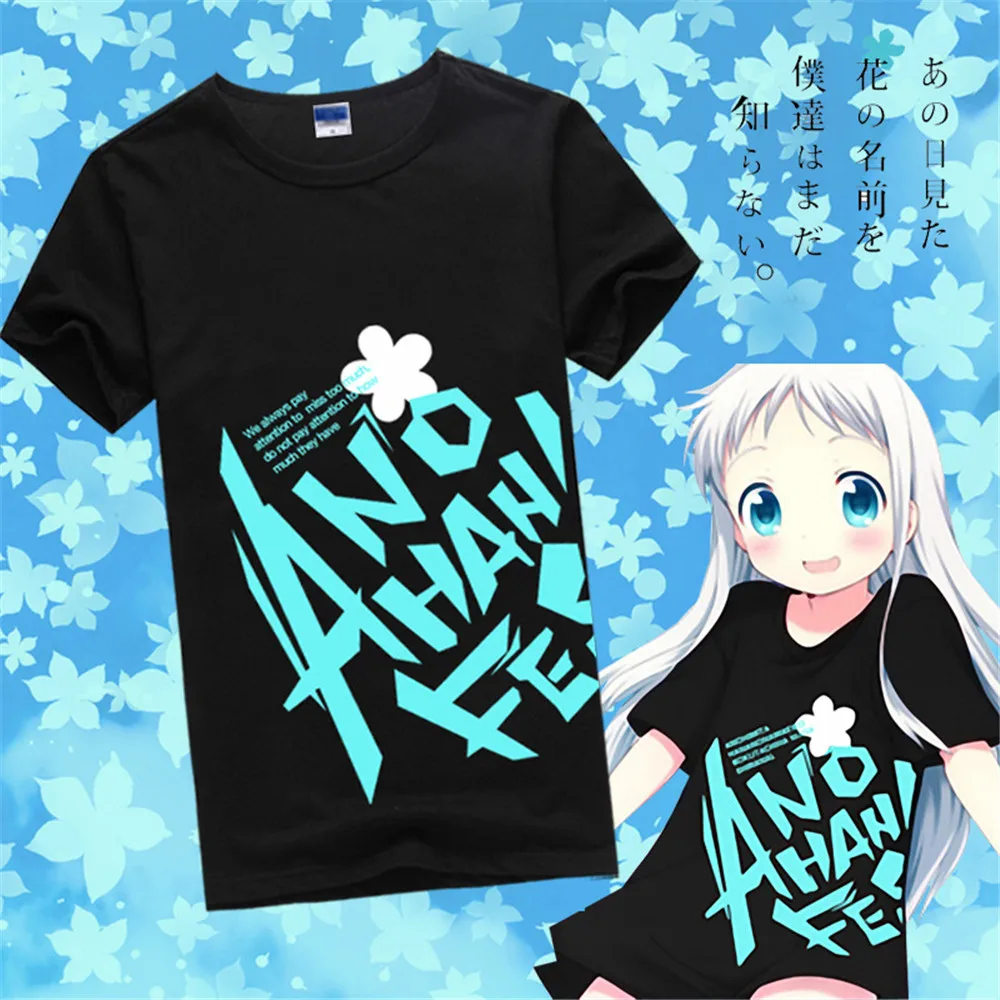 New Anime Anohana T Shirt Honma Meiko Cosplay Women T-shirt Fashion Short Sleeve Anime Cotton Men Tops Tee New Anime Anohana T Shirt Honma Meiko Cosplay Women T-shirt Fashion Short Sleeve Anime Cotton Men Tops Tee