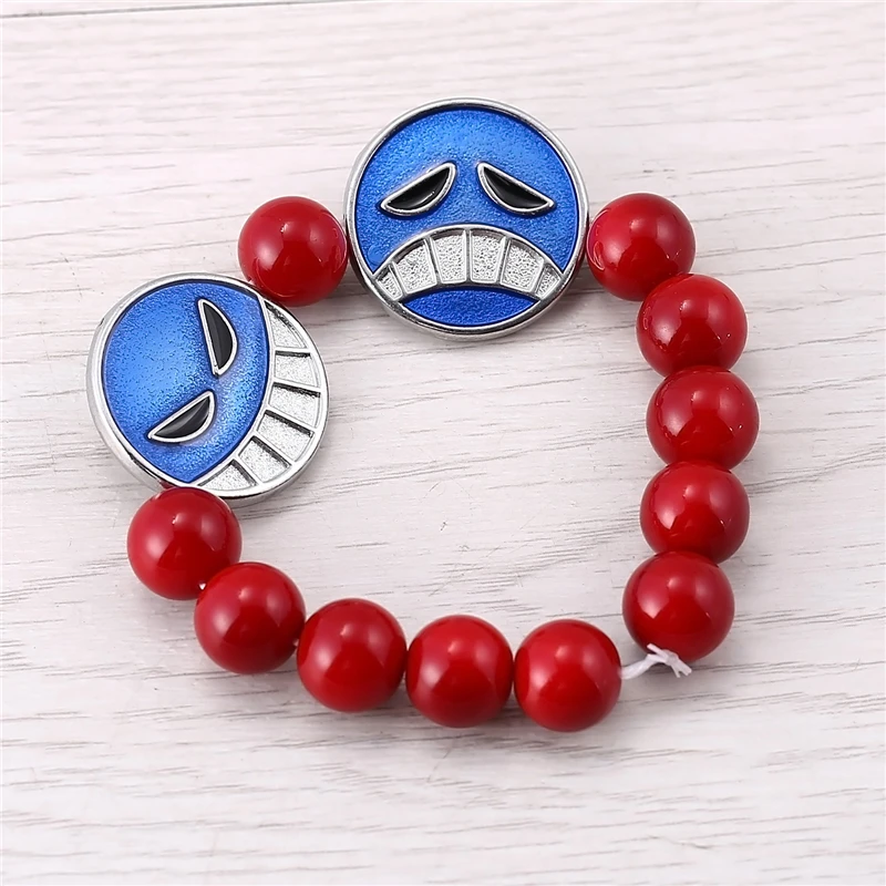 

Julie One Piece Ace Red Beads One Direction Bracelets For Women Men Jewelry 2016 New Arrival Bangle Accessories Pulseras JJ11565