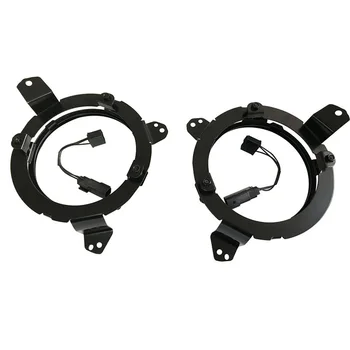 

Pair For 2018 Jeep Wrangler JL 7 Inch LED Headlight Mounting Brackets Steel Headlight Adapter Rings Plug and Play