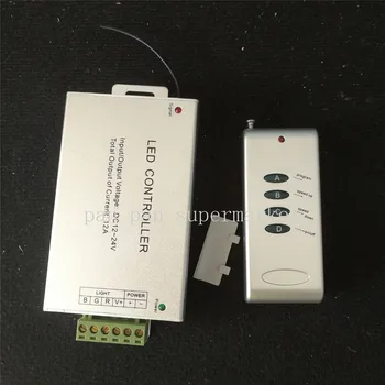 

DC12~24V 12A wireless 4keys Aluminum RGB controller led RF controller for 5050 3528 controller