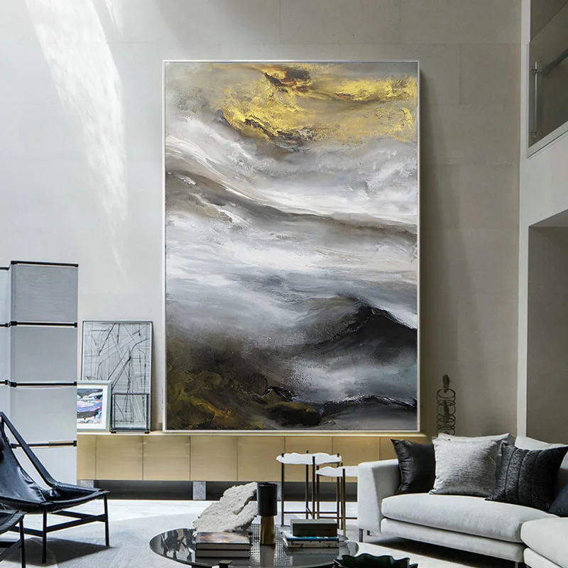 

Pure hand-painted abstract oil painting cloud room living room decoration painting porch study corridor corridor paintings art