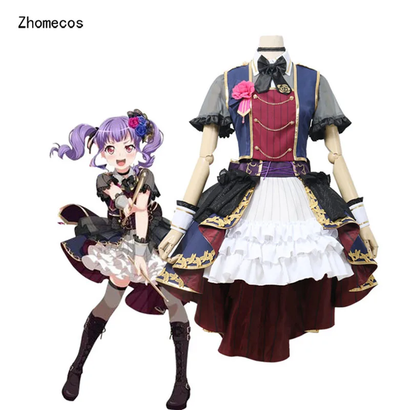Zhomecos Amine BanG Dream Udagawa Ako костюм для косплея 7 Live Roselia костюмы косплей Lalita платье