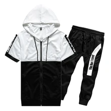 Browon Летний Лидер продаж Для Мужчин's комплекты футболки+ Штаны комплекты из двух предметов Повседневное спортивный костюм мужской тренажерные залы Фитнес брюки Для мужчин