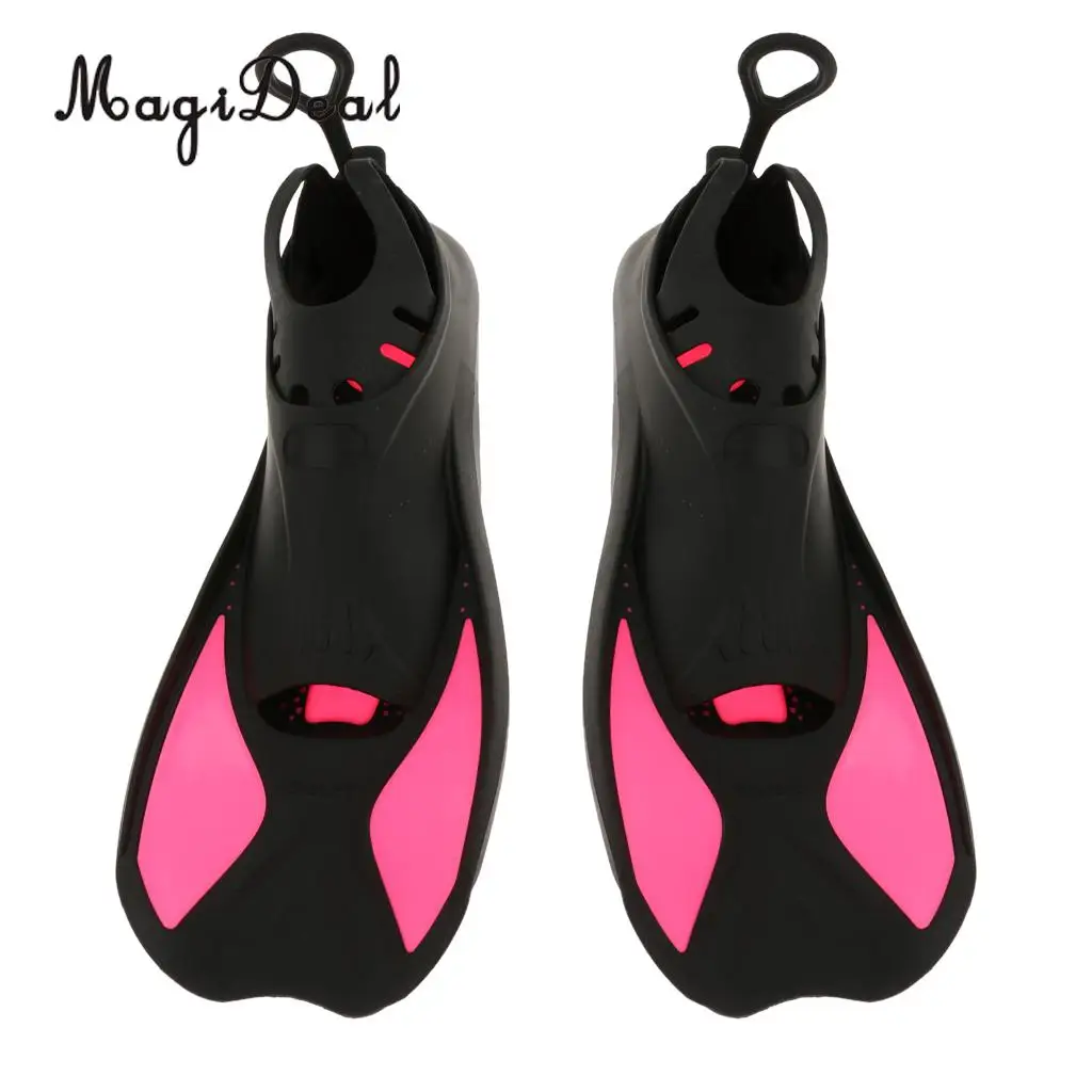 MagiDeal Kid Adult Full Foot Short Fins Scuba Diving Swim Training Flippers XXS/XS/S/M/L/XL Kid Adult Swimming Snorkeling Fin