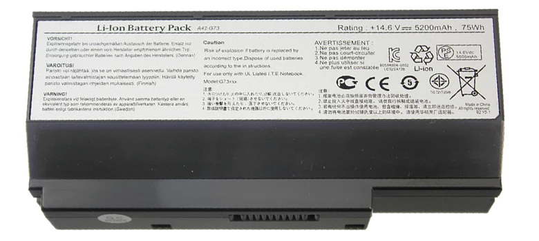 CWK/® New Replacement Laptop Notebook Battery for ASUS VX7SX G53JQ G53SV G53SW G73JH G73SW 90-NY81B1000Y G73SX G73SV G73JX G73JQ G53JX G53JQ G53JH G53SX G53SV VX7 VX7S G73J G73JH G73JH G73JW G73JW G73S G73SW G73SW A42-G73 G73-52 ASUS G73 G73JW G53 VX7
