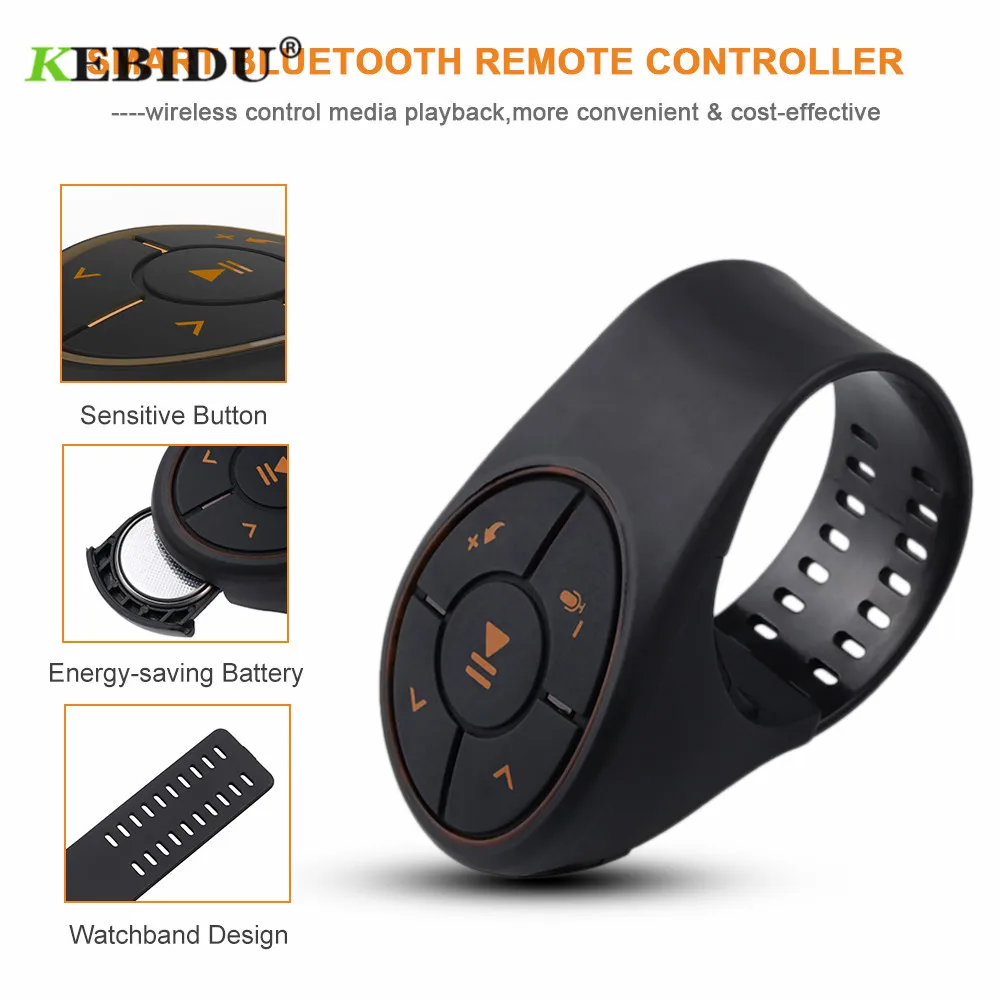 

kebidu Touch-tone Wirless Bluetooth Receiver Chain Type Music Receiver for Smart Phones Use CR2032 Button Battery