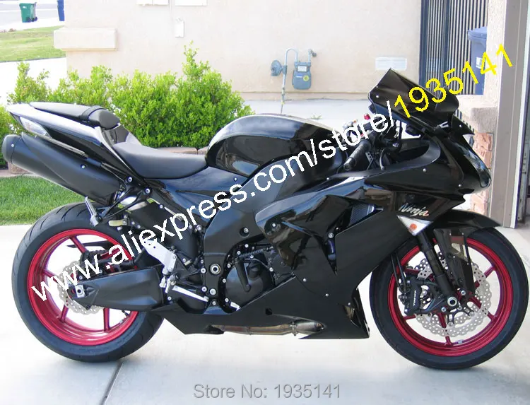 

Hot Sales,Body For Kawasaki NINJA ZX10R 06 07 Parts ZX-10R 2006 2007 ZX 10R Full Black Motorcycle Fairing (Injection molding)