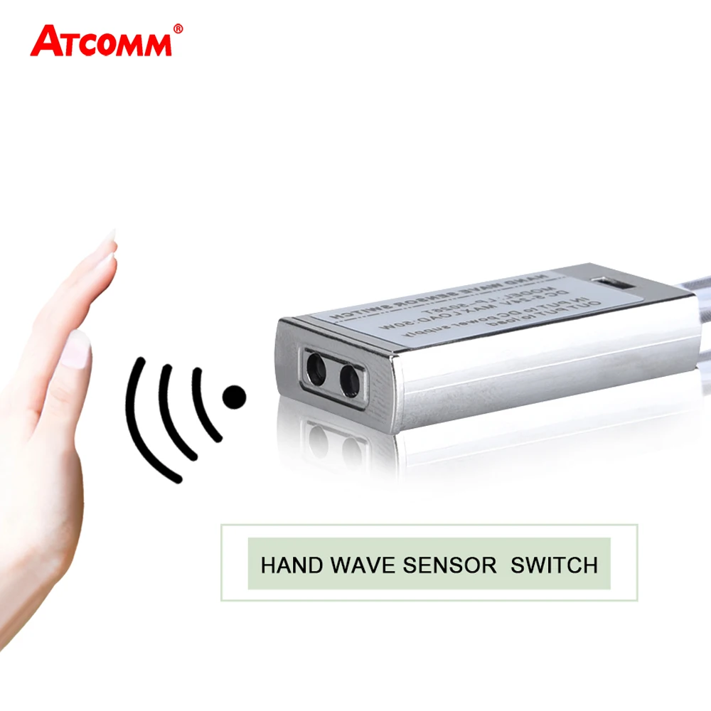 

DC 12V 24V Hand Wave Motion Sensor 12V 24V 5A Input Kitchen Under Cabinet Switch 10 cm Sense Distance Dupont/DC Female Terminal