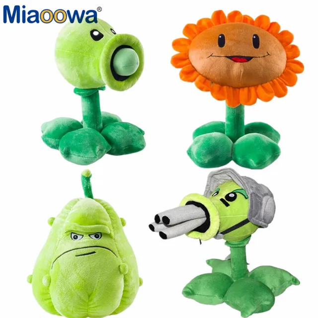 Best Offers 30cm Plants vs Zombies Plush Decorations Toy Chomper Plants vs.Zombies 2 Figurine Pea Sunflower Melon Stuffed Doll for Kids Gift