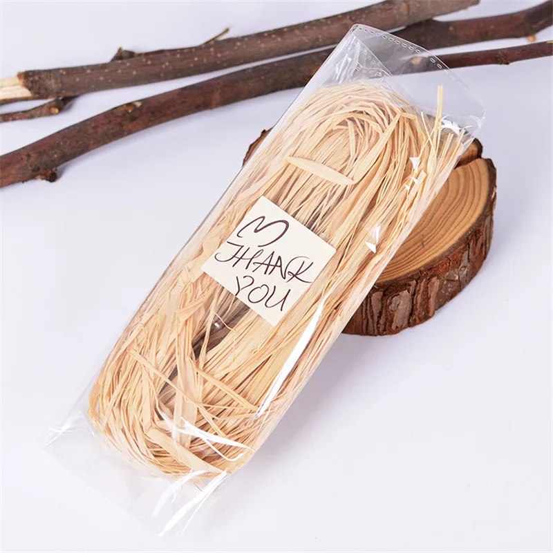 Hot Sale 95cm bag Raffia Natural Rope DIY Crafts Wedding Invitation Gift Packing Rope Natural Raffia Rope SD08 (2)