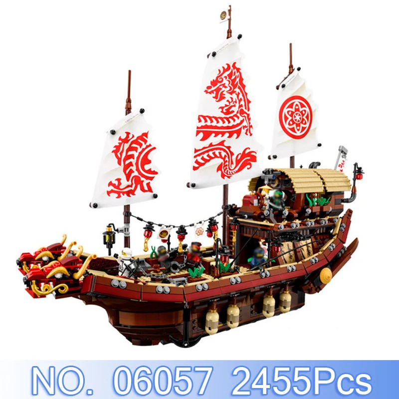 

Lepin 06057 Ninja Movie Figures 2455Pcs Destiny's Bounty Building Blocks Bricks Set Children Toy Model Kit Compatible Gift 70618