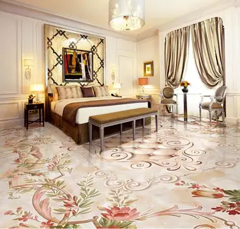 

European 3d floor pattern marble Custom 3d stereoscopic floor wallpaper self adhesive 3d photo floor