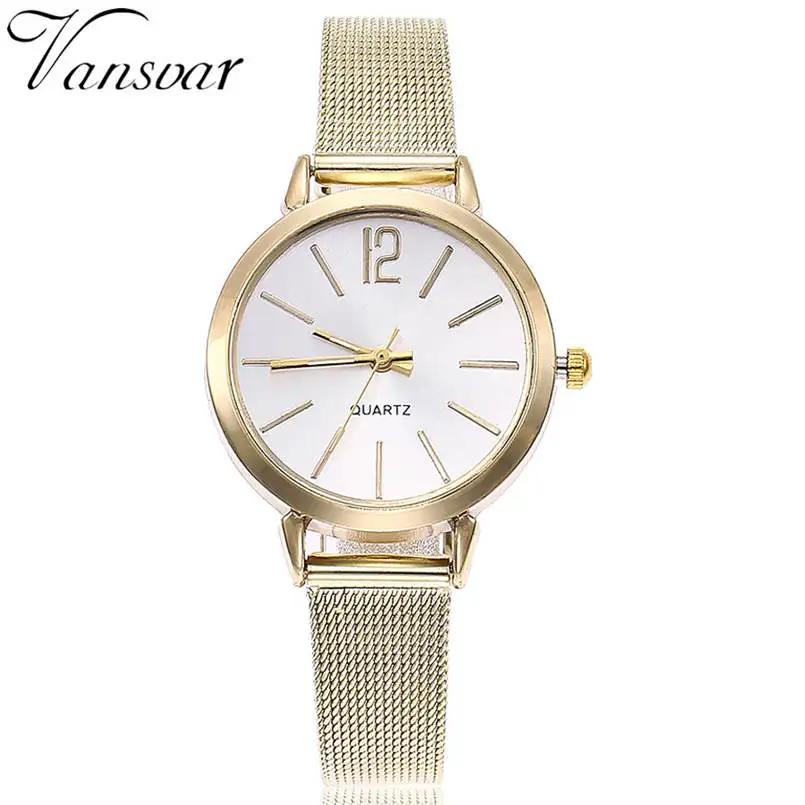 casual quartz stainless steel band marble strap watch analog wrist watch