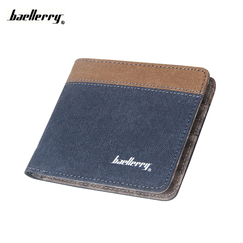 

Baellerry New Arrival For Male Purse Cotton Linen Credit Card Holder Short Coin Pocket Letter Maschio Portafoglio Brand Wallets
