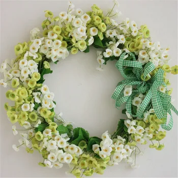 

1PC Artificial Fake Flowers Garland Wedding Home Festival Door knocker Decoration Wreath Background Wall Hanging Accessories