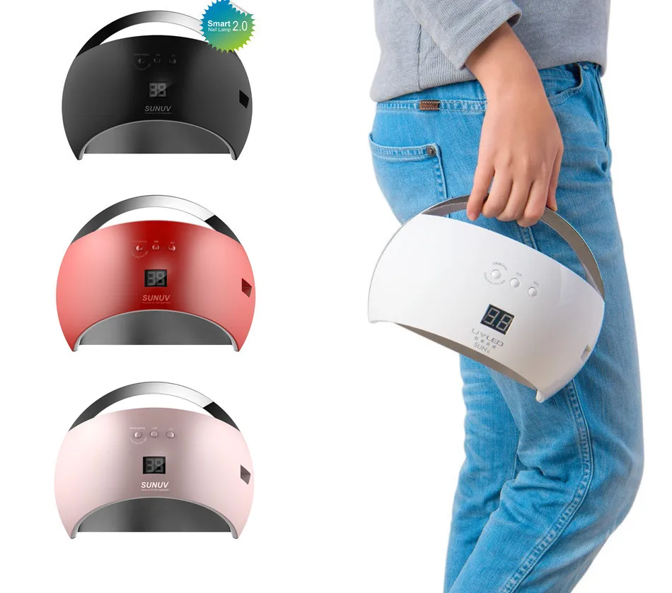 SUNUV SUN6 умная лампа для ногтей светодиодный Сушилка металлический нижний ЖК