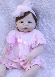 DollMai 23 "bebe кукла menina victoria полный силиконовый корпус куклы reborn для детей подарок DIY BJD кукла Поддельные Детские Силиконовые boneca