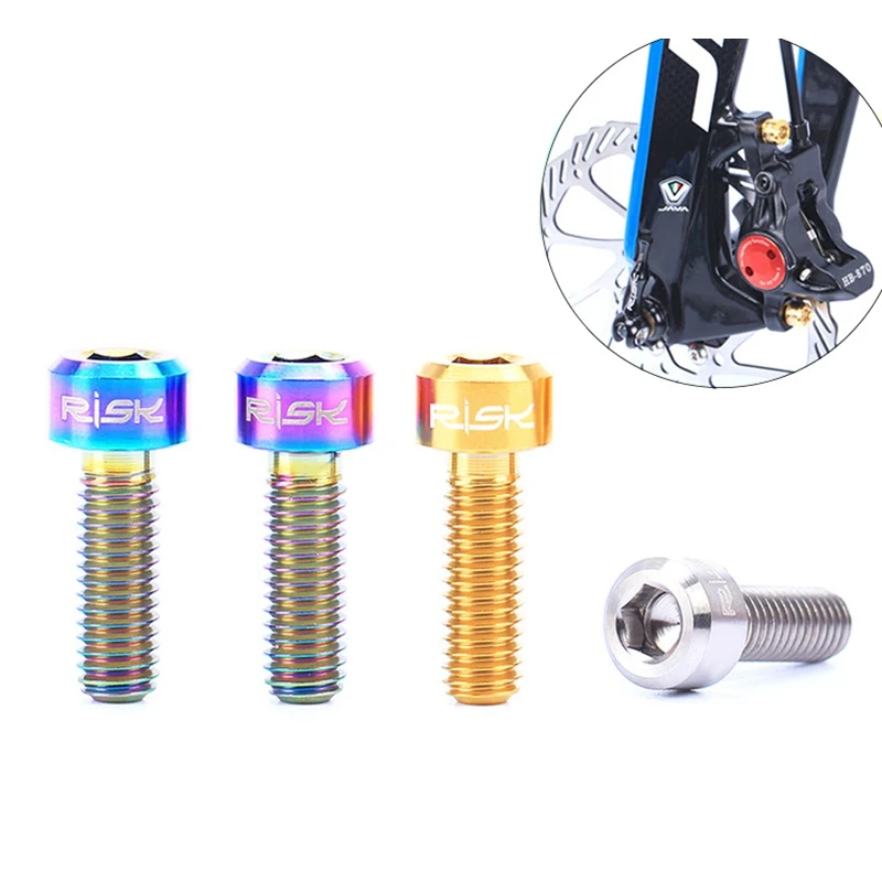 4PCS Risk M6*16/18/20mm MTB Bike Bicycle Screws Bicycle Disc Brake