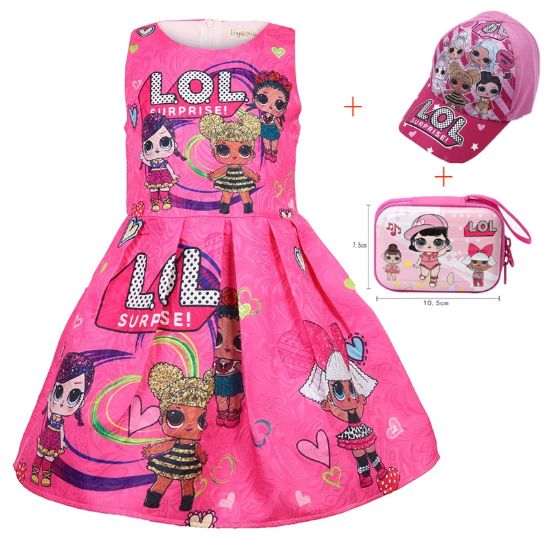 

Girls LoI Dress for Girl 2019 Fashion Children's Clothes Kids Cartoon Dresses Baby Costume Summer Sleeveless Princess Dress