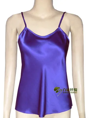 summer 100% pure silk satin Camisole silk breathable backing small tanktop camisole women's Tanks & Camis