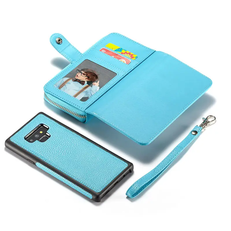 

2 In 1 Magnetic Zipper Wallet Leather Case For Samsung Galaxy Note 9 case Multifunction Lady Handbag For Fundas Samsung Note 9