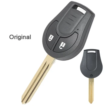 Keyforkess per Nissan Cube Micra Nota Qashqai Juke di Ricambio Originale/Aggiornato 2 Pulsante Car Key Borsette Caso Fob - KEYECU per Nissan Cube Micra Nota Qashqai Juke di Ricambio Originale Aggiornato 2 Pulsante Car