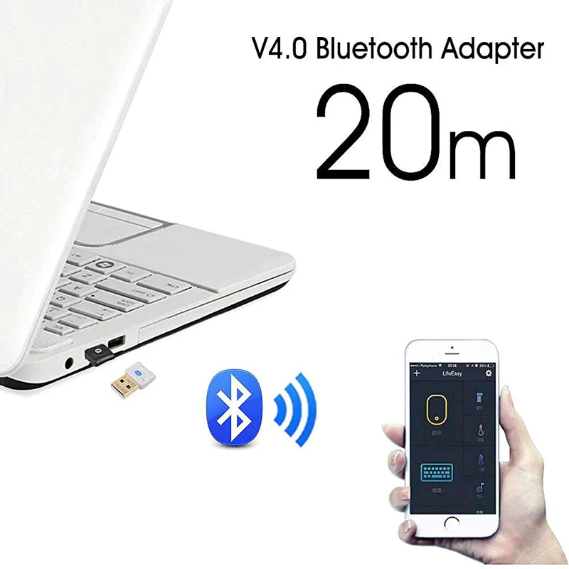 Binful Bluetooth адаптер USB Dongle Bluetooth 4,0 приемник для ПК компьютер беспроводной мышь мини bluetooth-трансмиттер адаптер