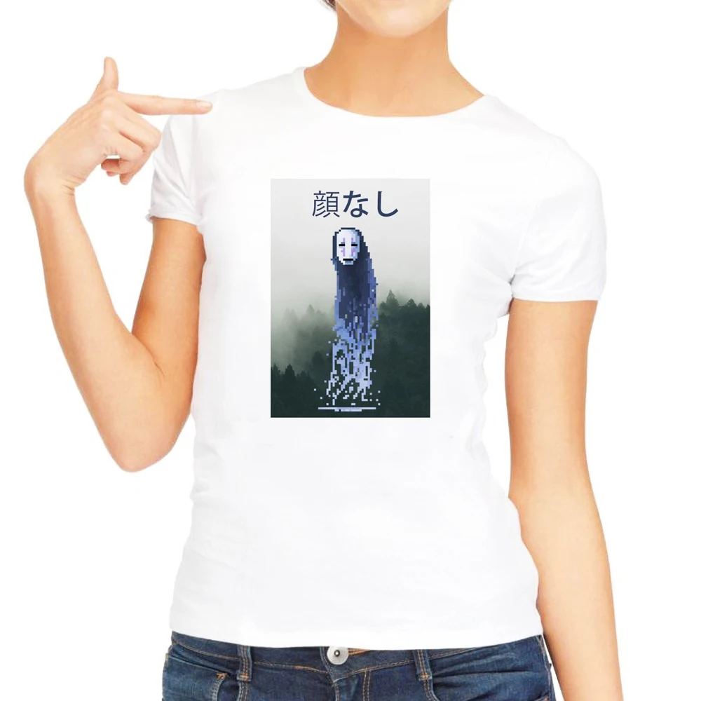 Kaonashi Spirited Away Big Bowl Ramen print T Shirt Woman Cool Shirt 2018 Summer Short Sleeve tops White Harajuku casual Tee Kaonashi Spirited Away Big Bowl Ramen print T Shirt Woman Cool Shirt 2018 Summer Short Sleeve tops White Harajuku casual Tee