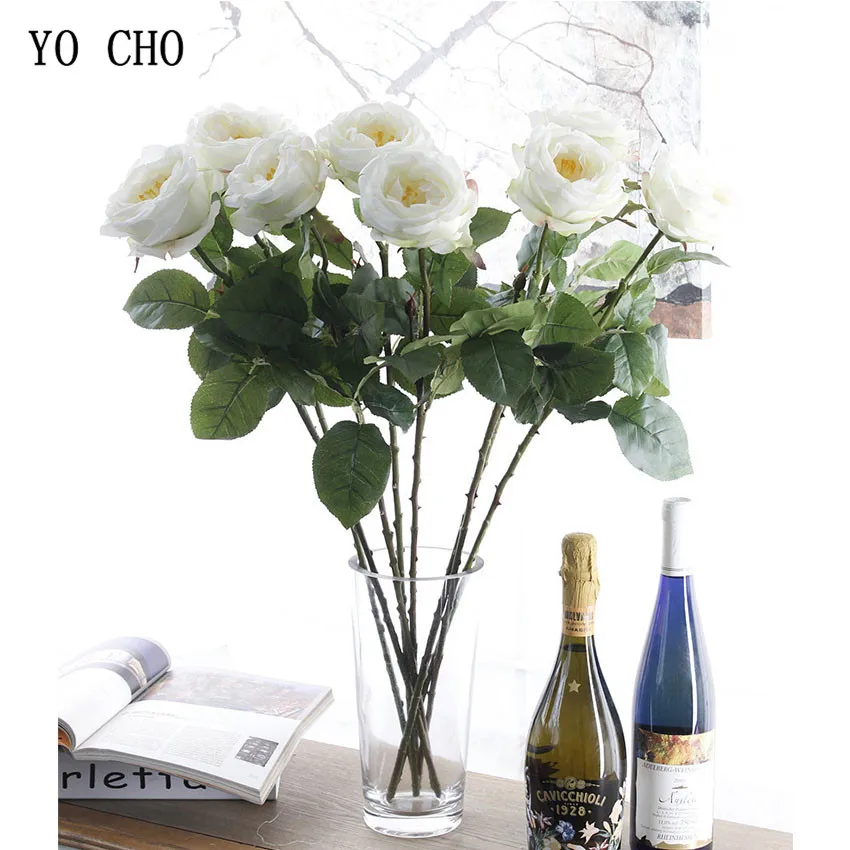 roses artificial flower fake flower silk peonies  (33)