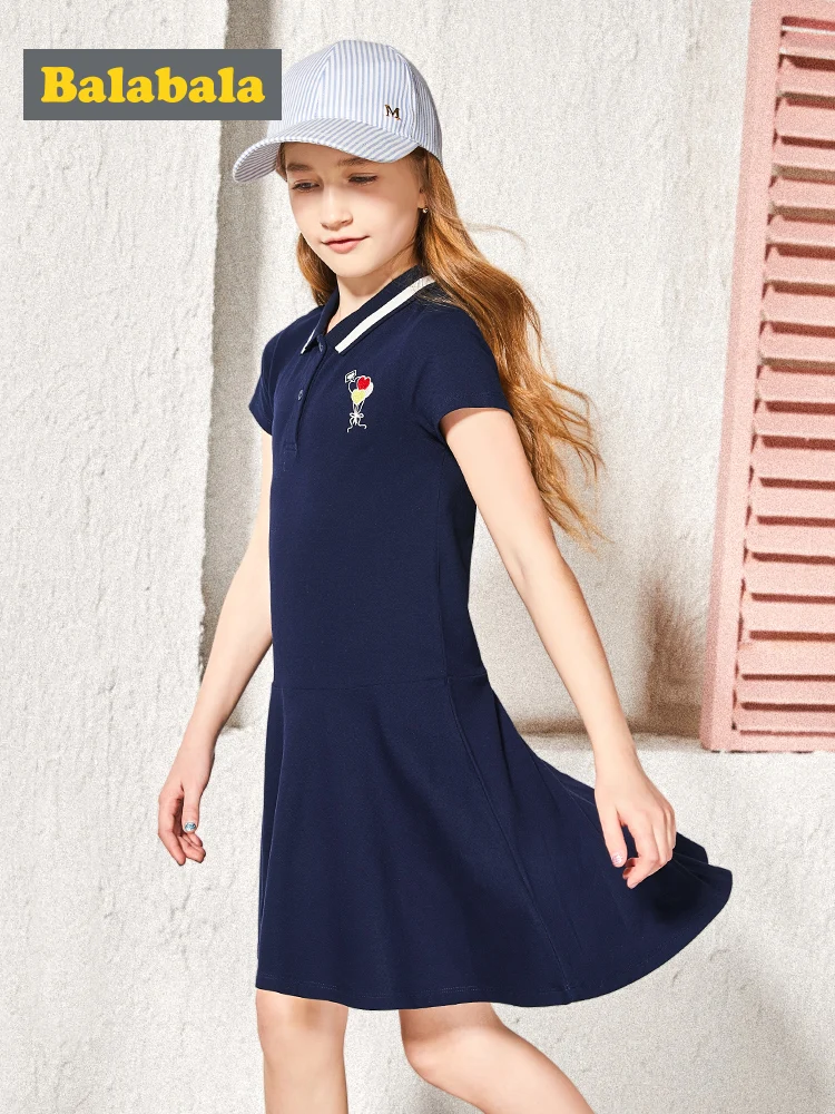 

Balabala Summer princess dress Cotton baby girl embroidered dresses 6-12Y High Quality baby girl infant dress