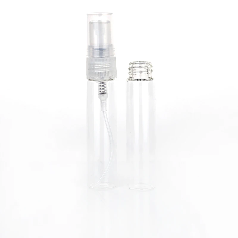 

1pc 3ml 5ml Mini Micro Glass Spray Bottle Transparent Perfume Inflatable Tube Bottle Empty Perfume Dropper Bottle Travel use