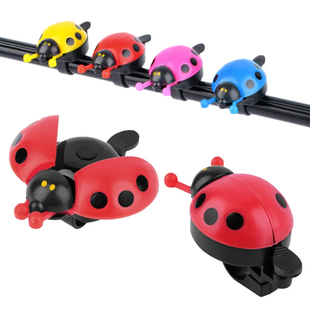 Bicycle Bell Ring Kid Beetle Ladybug Ring Bell For Cycling Bike Ride Horn Alarm