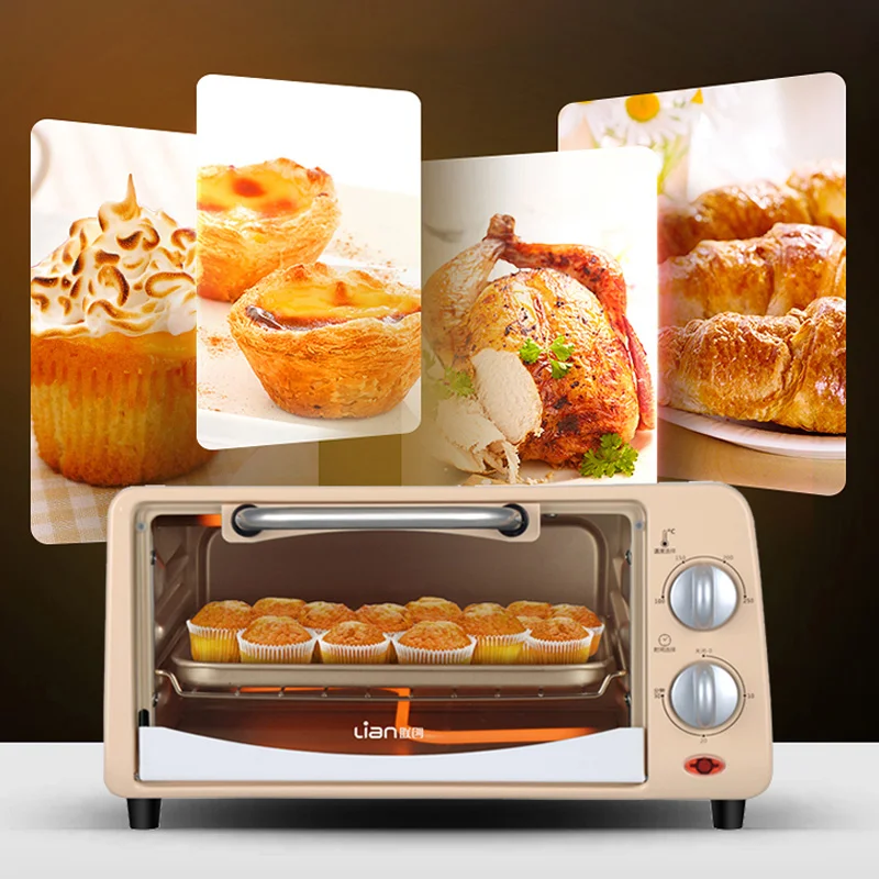 

Metal Electric Oven Barbecue 12L 4pcs Baking Kitchen Grilled Meat Cake Stainless Steel 30 Minutes Appointment Infrared Heating