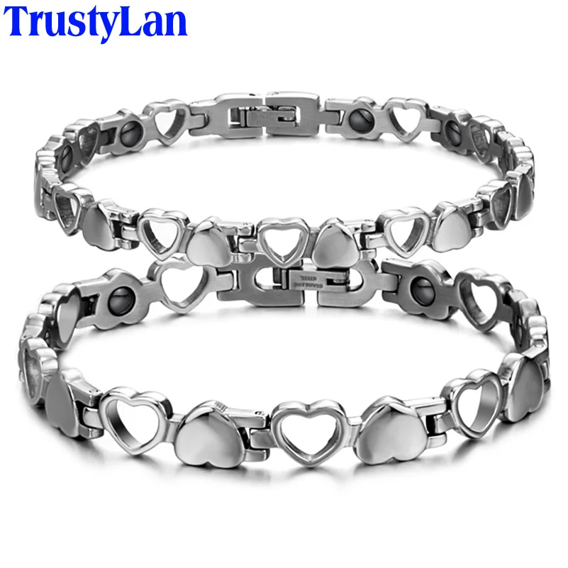 Silver Stainless Steel Magnetic Couple Bracelet, Size: Adjustable, Shape:  Heart,Ball at Rs 299/piece in Nashik