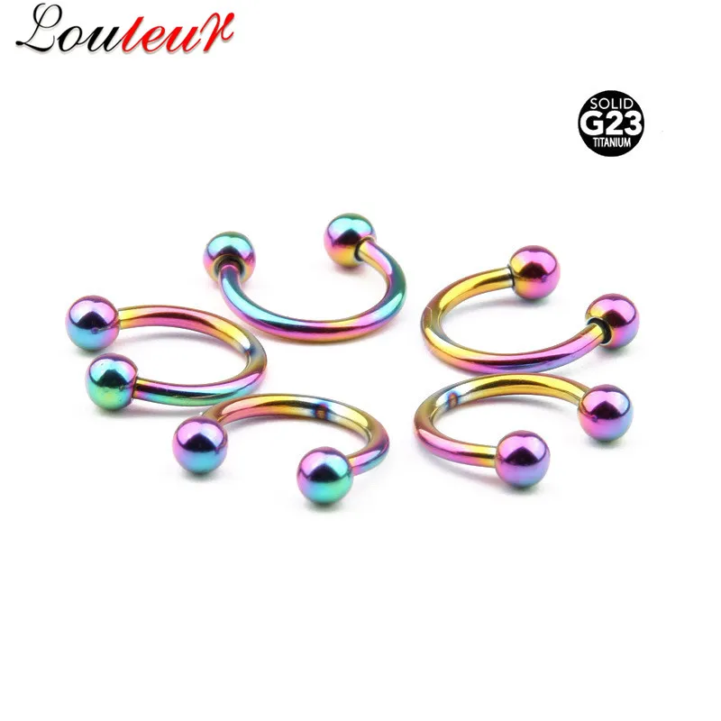 LOULEUR 1 шт. поддельные перегородки кольцо для пирсинга носа Nez датчик подковы G23 титана искусственная серьга нос ниппель кольцо пирсинг ювелирные изделия для тела