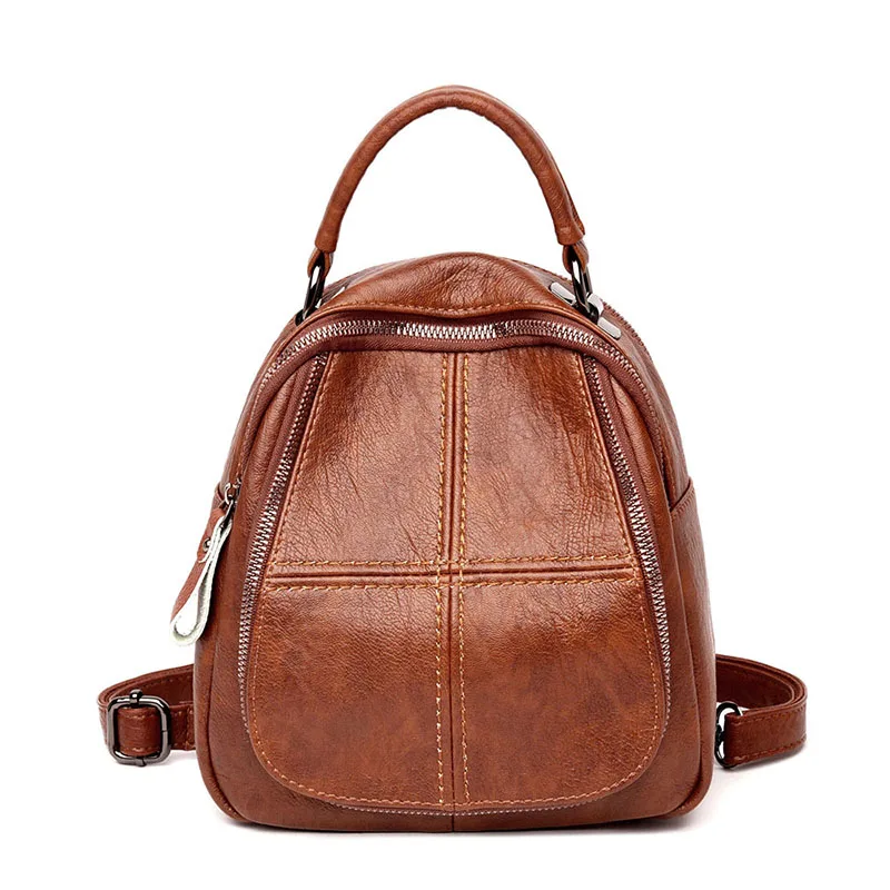 Женские кожаные рюкзаки, винтажная женская сумка через плечо, сумка для путешествий, женский рюкзак, Mochilas, школьные сумки для девочек, преппи - Цвет: Gold