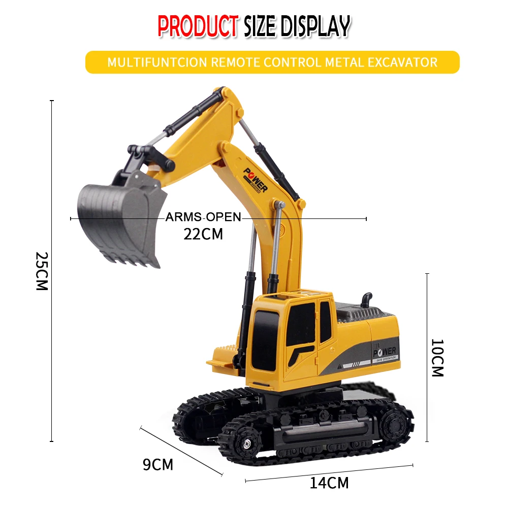 EBOYU 258-1 2,4 ГГц 6CH 1:24 RC мини-экскаватор RC грузовик Перезаряжаемые имитация экскаватор игрушка в подарок для детей