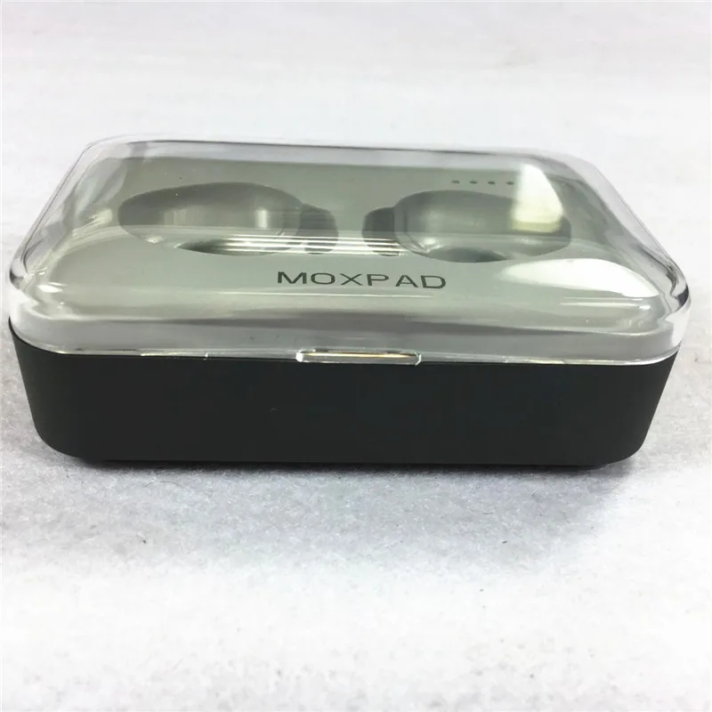 Новейшая модель; Moxpad M6 Беспроводной наушники отделяя вкладыши Bluetooth 4,1 наушники TWS стерео музыкальные гарнитуры с зарядным чехол