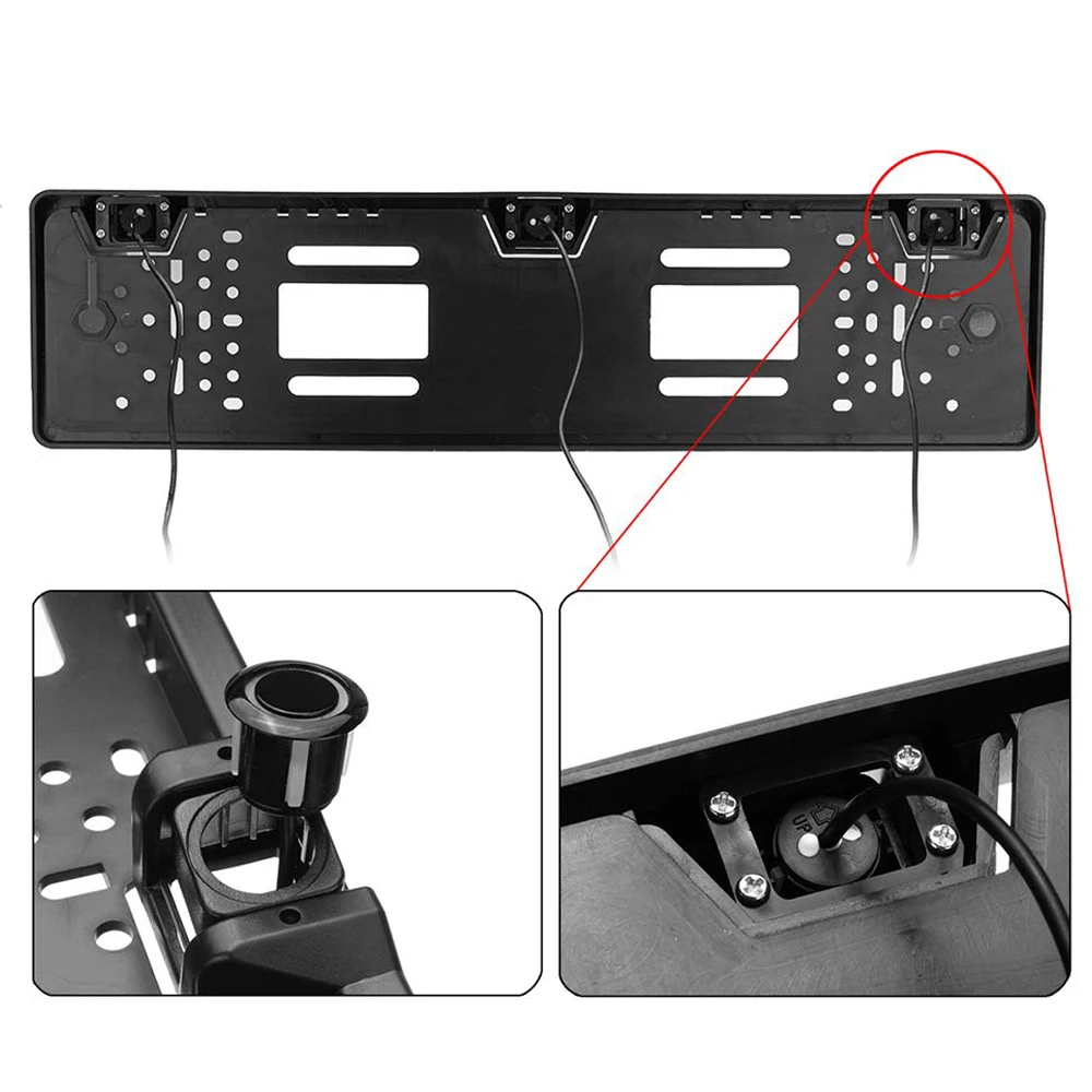 Автомобильная Европейская камера для номерного знака, парковочная система, Европейская Рамка для номерного знака, автомобильный радар заднего вида, 150 градусов, фронтальная камера заднего вида