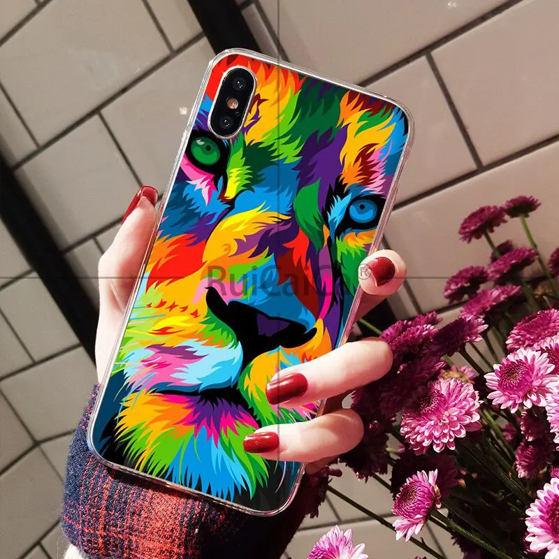 Art animal deer lion tiger fox orangutan