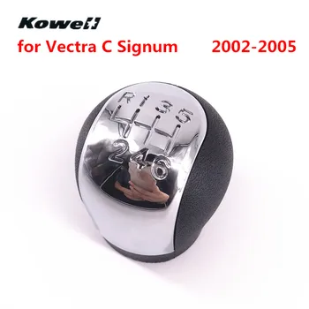 

KOWELL Chromed 6 Speed MT Gear Shift Knob for OPEL VECTRA C SIGNUM 2002 2003 2004 2005 Shifter Lever Stick Headball Replacement