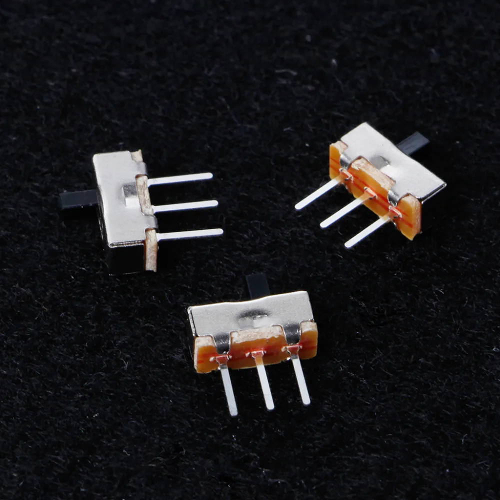 10 шт/1 Набор 2 положения вкл/выкл SPDT 1P2T 3 Pin PCB панель Мини Вертикальный скользящий